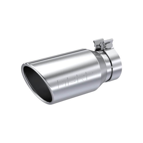 MBRP - MBRP T304 Stainless Steel, 4.5" OD, 3.2" Inlet ID, 10" Length, Single Walled, Angled Cut Rolled End (Universal Fit)