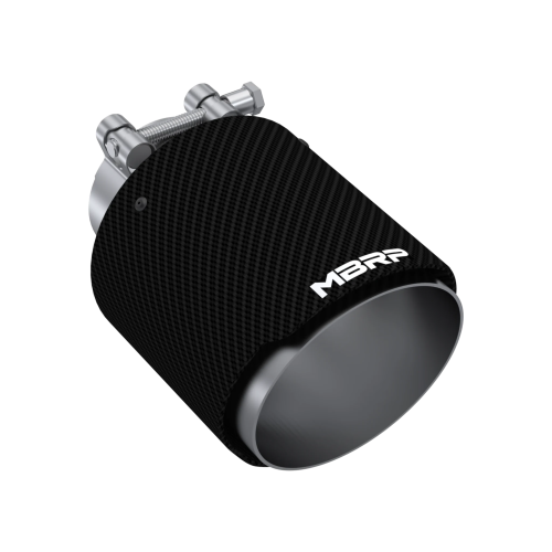 MBRP - MBRP Carbon Fiber Tip, 2.5" ID, 4.5" OD Out, 6.5" Length, Angle Cut, Dual Wall (Universal Fit) - T5191CF