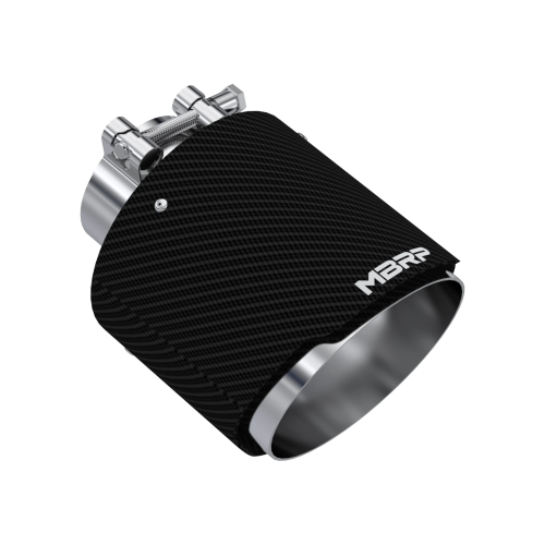 MBRP - MBRP Carbon Fiber Tip, 2.5" ID, 5" OD Out, 6.5" Length, Angle Cut, Dual Wall (Universal Fit) - T5190CF