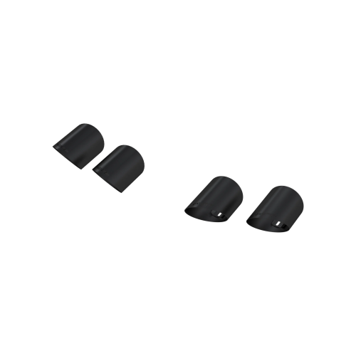 MBRP - MBRP Black-Coated 4" Quad Tip Cover Kit for 2015-2025 Ford Mustang