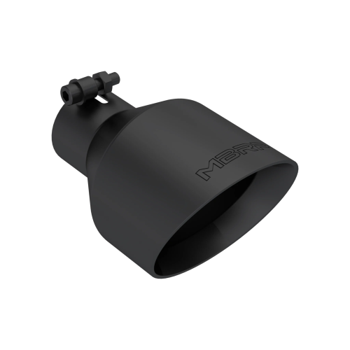 MBRP - MBRP Black-Coated Tip 2.5" ID, 5" OD Out, 8" Length, Angle Cut, Dual Wall (Universal Fit)