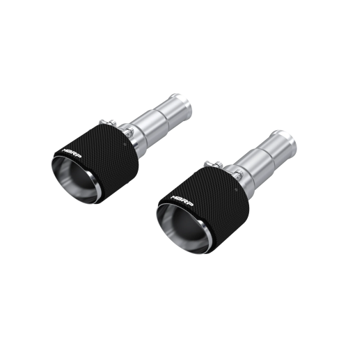 MBRP - MBRP Carbon Fiber Tips, 5" OD Dual Wall Angle Cut, Sold in Pairs for 2019-2024 Ram 1500 5.7L Hemi