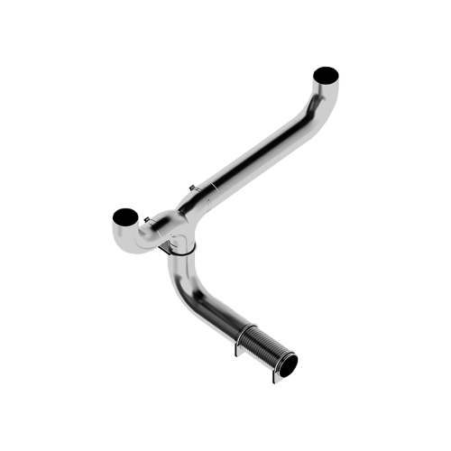 MBRP - MBRP Aluminized Steel Full Size Pick-up Beds; T-Pipe Kit; 5" Smokers. (Universal Fit)