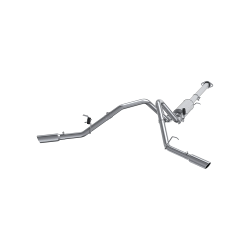 MBRP - MBRP Aluminized Steel 2.5" Cat Back Dual Split Side for 2007-2008 Chevrolet/GMC 1500 (Next Gen.), CC, EC (excl. 8' bed) 4.8/5.3L/6.0L