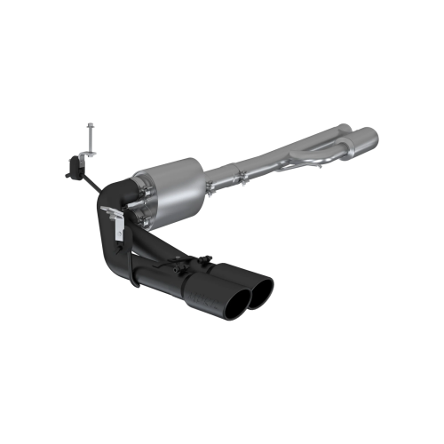 MBRP - MBRP Black-Coated Aluminized Steel 3" Cat Back Pre-Axle Dual Side Exit for 2022 Chevrolet/GMC 1500 Silverado/ Sierra 5.3L (LTD / Limited)