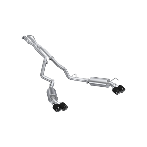 MBRP - MBRP T304 Stainless Steel, Cat-Back, 2.5" Dual Rear, Quad Carbon Fiber Tips for 2020-2026 Ford/ Lincoln Explorer ST/ Platinum/ King Ranch, Lincoln Aviator, 3.0L EcoBoost