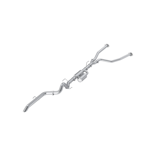 MBRP - MBRP T304 Stainless Steel, 3" Cat-Back High Clearance, Single Rear Turn Down for 2022-2026 Toyota Tundra 3.4L