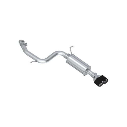 MBRP - MBRP T304 Stainless Steel 2.5" Axle-Back Single Rear Exit with Dual Outlet Carbon Fiber Tip for 2020-2025 Hyundai Palisade, excl. Turn down exit