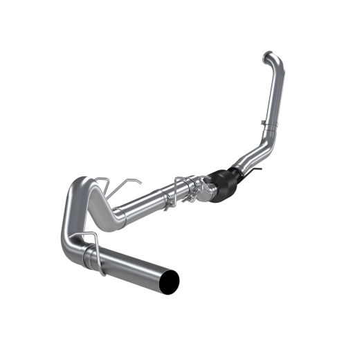 MBRP - MBRP Aluminized Steel 4" Turbo Back Single Side Exit - No Muffler (Retains Factory Cat) for 2003-2007 Ford F-250/350 6.0L, EC/CC