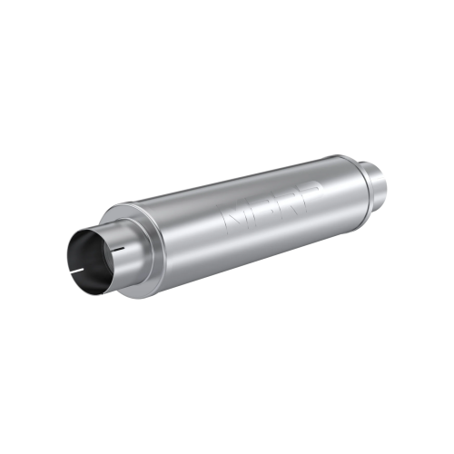 MBRP - MBRP T304 Stainless Steel, Muffler, 4" Inlet/Outlet; 24" body; 6" diameter; 30" overall, Quiet Tone (Universal Fit)