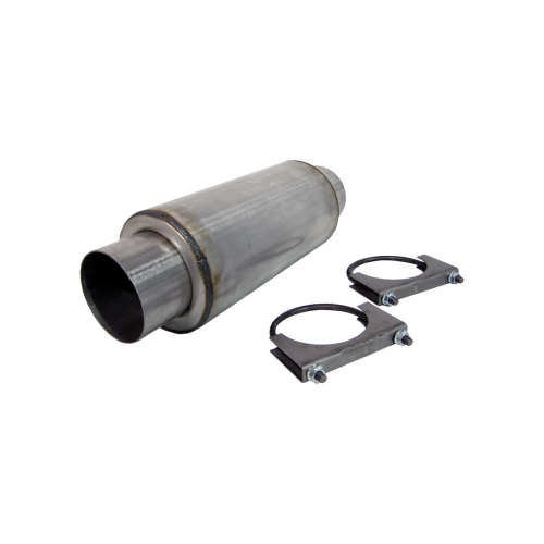 MBRP - MBRP Aluminized Steel Resonator; 4" Inlet /Outlet; 12" Body; 6” OD; 18" Overall Length (Universal Fit)
