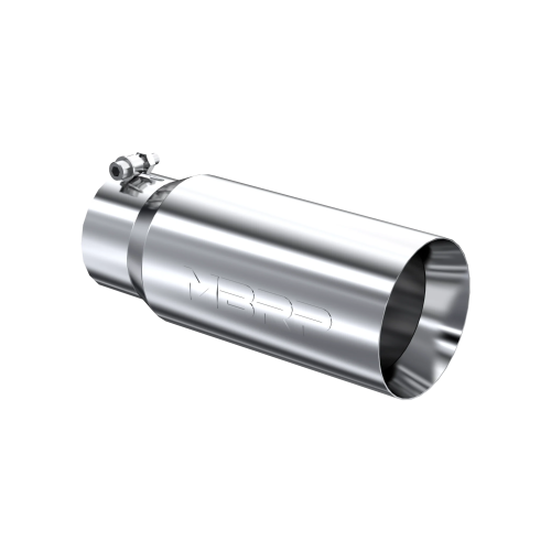 MBRP - MBRP T304 Stainless Steel Tip; 5" OD Dual Wall Straight 4" inlet 12" length (Universal Fit)
