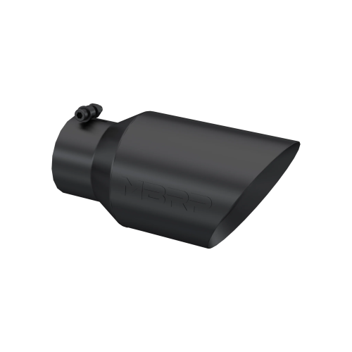 MBRP - MBRP Black Coated Tip; 6" OD Dual Wall Angled 4" inlet 12" length (Universal Fit)