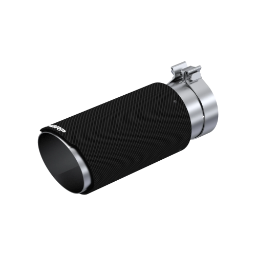 MBRP - MBRP Carbon Fiber Tip; 4" ID, 5" OD, 12" length, Dual Wall Angle Cut (Universal Fit)
