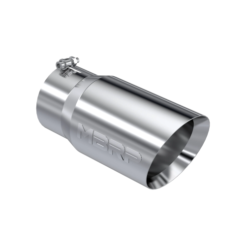 MBRP - MBRP T304 Stainless Steel Tip; 6" OD Dual Wall Angled 5" inlet 12" length (Universal Fit)