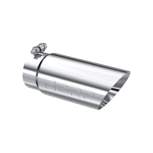 MBRP - MBRP T304 Stainless Steel Tip; 4" OD Dual Wall Angled 3.5" inlet 10" length (Universal Fit)