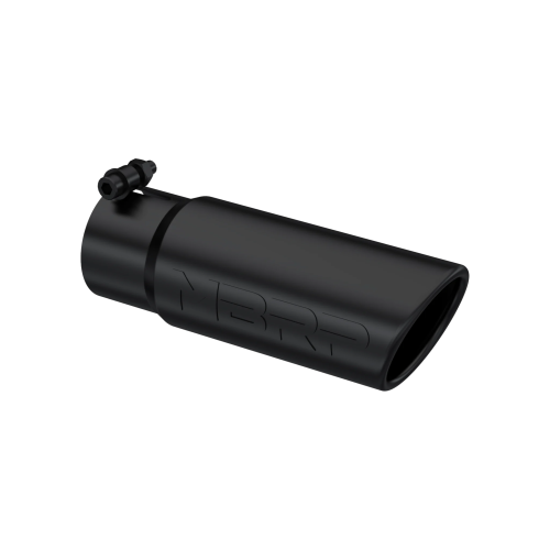 MBRP - MBRP Black Coated Tip; 3.5" OD Angled Rolled End; 3" inlet; 10" length (Universal Fit)
