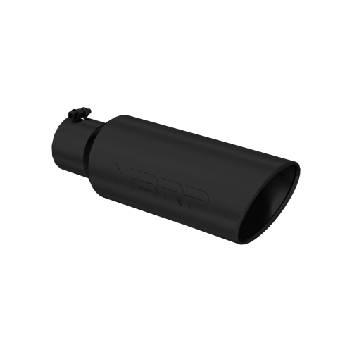 MBRP - MBRP Black Coated Tip; 6" OD; Rolled end; 4" ID; 18" length (Universal Fit)