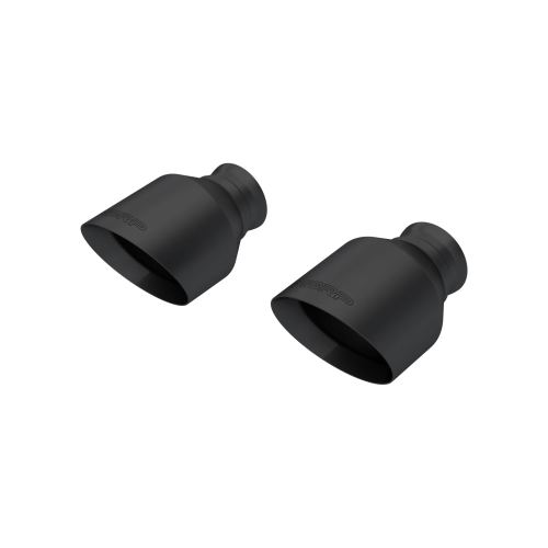 MBRP - MBRP Black-Coated, 4.5" OD, 3.2" Inlet ID, 10" Length, Single Walled, Angled Cut Rolled End (Universal Fit)