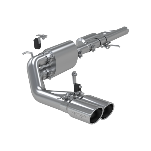 MBRP - MBRP Aluminized Steel 3" Cat Back Pre-Axle Dual Outlet for 2009-2018 Chevrolet/GMC 1500 Silverado/ Sierra 4.3L V6, 5.3L V8 with one-piece driveshaft (excluding regular cab)