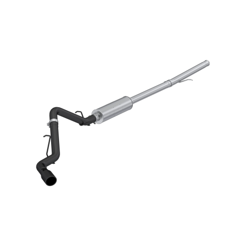 MBRP - MBRP Black-Coated Aluminized Steel 3" Cat Back Single Side for 2019-2026 Chevrolet/GMC 1500 Silverado/ Sierra 4.3L, 5.3L