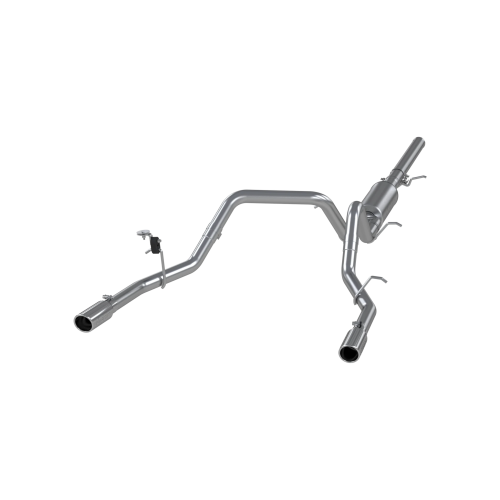 MBRP - MBRP Aluminized Steel 3" Cat Back Dual Split Rear for 2019 Chevrolet/GMC 1500 Silverado/ Sierra 4.3L V6, 5.3L V8 Limited (LD) - One-piece driveshaft only