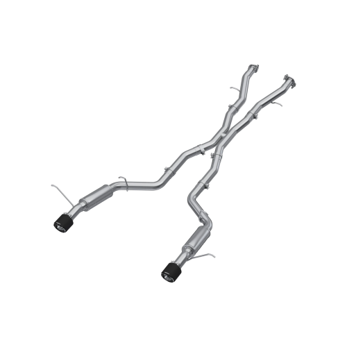 MBRP - MBRP T304 Stainless Steel, 3" Cat-Back Dual Rear Exit, with Carbon Fiber Tips for 2018-2026 Dodge Durango SRT, SRT Hellcat 6.2L/ 6.4L