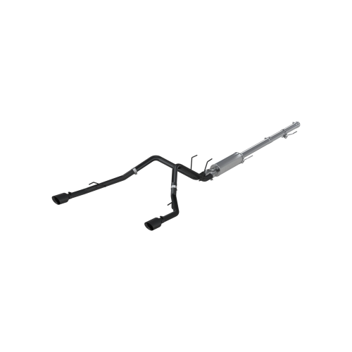 MBRP - MBRP Black-Coated Aluminized Steel 2.5" Cat Back Dual Split Rear for 2011-2018 RAM 1500 5.7L