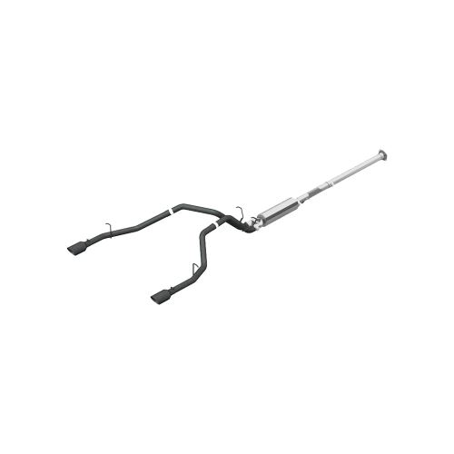MBRP - MBRP Black-Coated Aluminized Steel 2.5" Cat Back Dual Split Rear for 2019-2024 RAM Hemi 1500 5.7L CC/QC