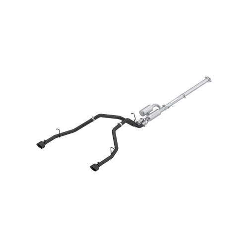 MBRP - MBRP Black-Coated Aluminized Steel 3" Cat-Back, 2.5" Dual Split Rear for 2025-2026 Ram 1500 3.0L SST, SO