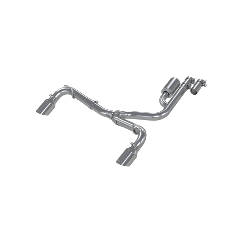 MBRP - MBRP T409 Stainless Steel, 2.5" Resonator-Back, Dual Split Rear for 2021-2024 Ford Bronco Sport 2.0L EcoBoost