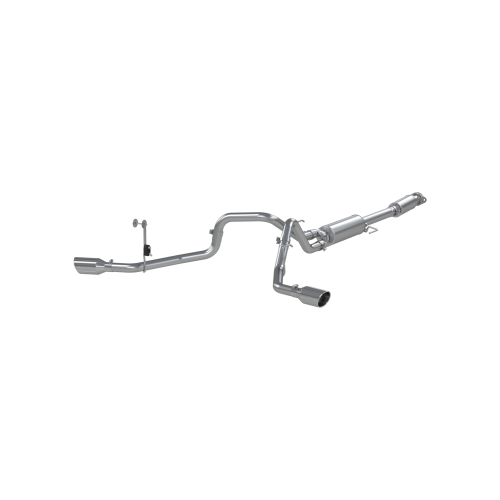 MBRP - MBRP T409 Stainless Steel, 3" Cat-Back, 2.5" Dual Split Side for 2021-2026 Ford F-150 2.7L/ 3.5L EcoBoost, 5.0L