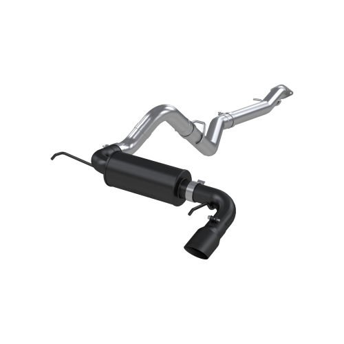 MBRP - MBRP Black-Coated Aluminized Steel, 3" Cat-Back, Single Rear Exit for 2021-2026 Ford Bronco, 2.3L/ 2.7L EcoBoost (2-Door/ 4-Door)