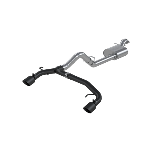 MBRP - MBRP Black-Coated Aluminized Steel, 3" Cat-Back , 2.5" Dual Split Rear Exit for 2021-2026 Ford Bronco 2.3L/ 2.7L EcoBoost, 2-Door/ 4-Door