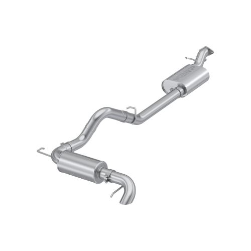 MBRP - MBRP Aluminized Steel, 3" Cat-Back, Single High Clearance Rear Exit, Touring Profile for 2021-2026 Ford Bronco 2.3L/2.7L EcoBoost, 2-Door/4-Door