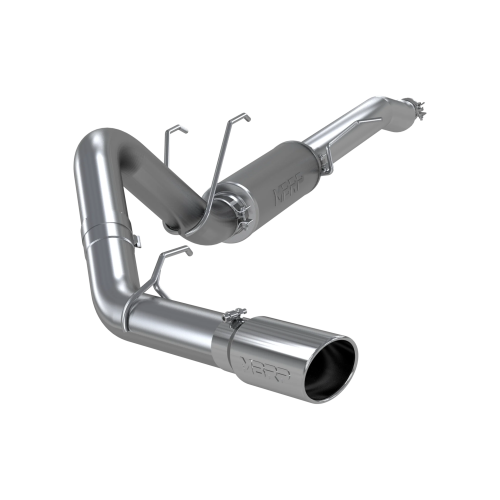 MBRP - MBRP Aluminized Steel 4" Resonator Back Single Side, Street Version for 2017-2026 Ford F250/F350, Super/Crew Cab, 6.2L, 6.8L & 7.3L