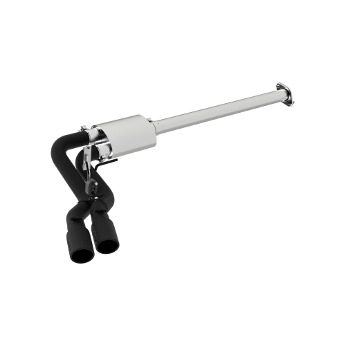 MBRP - MBRP Black-Coated Aluminized Steel 3" Cat Back Pre-Axle Dual Outlet, Race Version for 2015-2020 Ford F-150