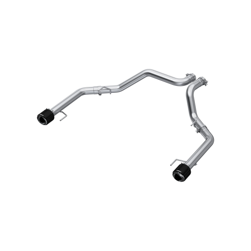 MBRP - MBRP T304 Stainless Steel, 3" Axle-Back, Dual Rear Exit with Carbon Fiber Tips for 2021-2025 Ford F-150 Raptor, 3.5L EcoBoost HO
