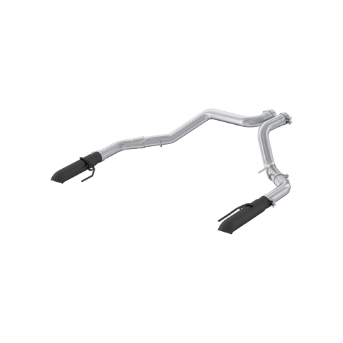 MBRP - MBRP Black-Coated T304 Stainless Steel, 3" Axle-Back Dual Split Rear, Turn Down for 2023-2026 Ford F-150 Raptor R, 5.2L Supercharged
