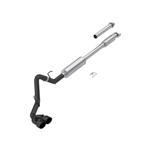 MBRP - MBRP Black-Coated Aluminized Steel, 3" Cat-Back Passenger-Side Dual Outlet for 2015-2020 Ford F150 2.7L EcoBoost, 3.5L EcoBoost, 5.0L