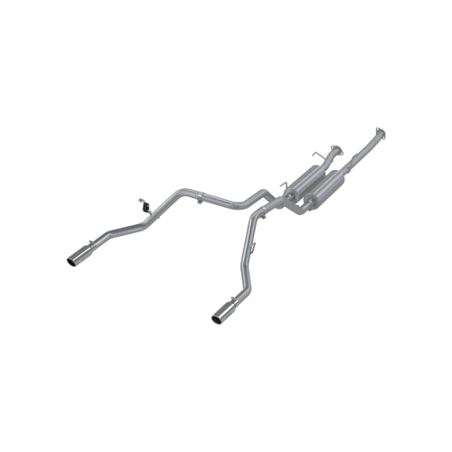 MBRP - MBRP T409 Stainless Steel 2.5" Cat Back Dual Split Rear for 2009-2021 Toyota Tundra 4.6L/ 5.7L, RC-8ft Bed/ EC-6.5ft Bed. & CC