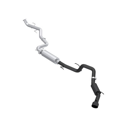 MBRP - MBRP Black-Coated Aluminized Steel 3" Cat-Back, Single Side Exit for 2024-2026 Toyota Tacoma 2.4L (Excl. Leaf Spring Trucks)