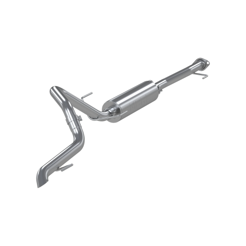 MBRP - MBRP Aluminized Steel, 2.5" Cat-Back, High-Clearance Turn Down, Single Rear Exit for 2011-2016 Toyota Land Cruiser Prado, 4.0L