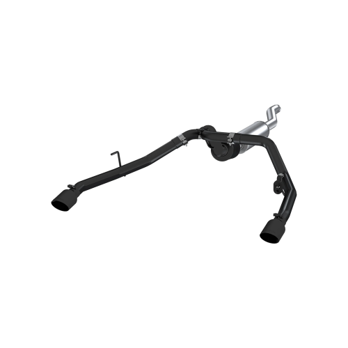 MBRP - MBRP Black-Coated Aluminized Steel 2.5" Cat Back Dual Rear Exit for 2020-2026 Jeep Gladiator (JT), 3.6L