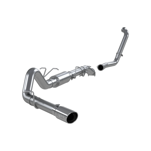 MBRP - MBRP Aluminized Steel 4" Turbo Back Single Side Exit (Retains Factory Cat) for 2003-2007 Ford F-250/350 6.0L; EC/CC