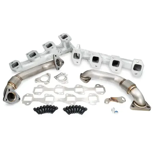 Pacific Performance Engineering - PPE High-Flow Exhaust Manifold and Up-Pipe Kit for Chevy/GMC (2001-04 (FED / 2001 CA)) 6.6L Duramax (Silver Ceramic Coating)