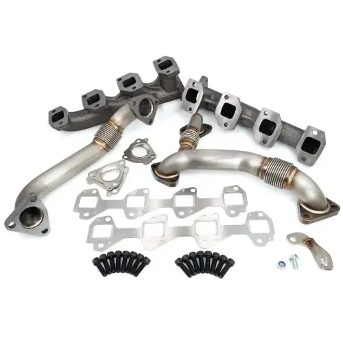 Pacific Performance Engineering - PPE High-Flow Exhaust Manifold and Up-Pipe Kit for Chevy/GMC (2002-04 (CA LB7)) 6.6L Duramax (Raw)