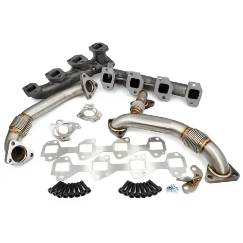 Pacific Performance Engineering - PPE High-Flow Exhaust Manifold and Up-Pipe Kit for Chevy/GMC (2004.5-05) 6.6L Duramax (Raw)