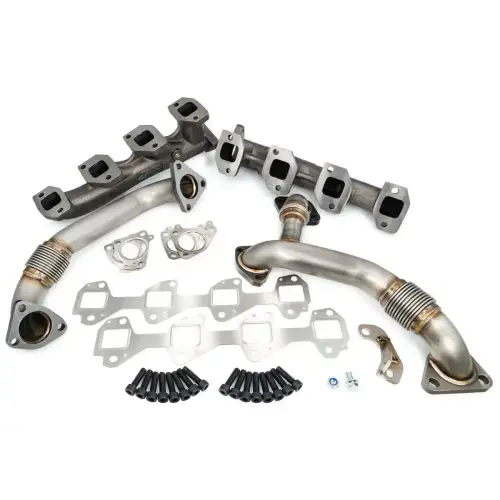 Pacific Performance Engineering - PPE High-Flow Exhaust Manifold and Up-Pipe Kit for Chevy/GMC (2006-07) 6.6L Duramax (Raw)