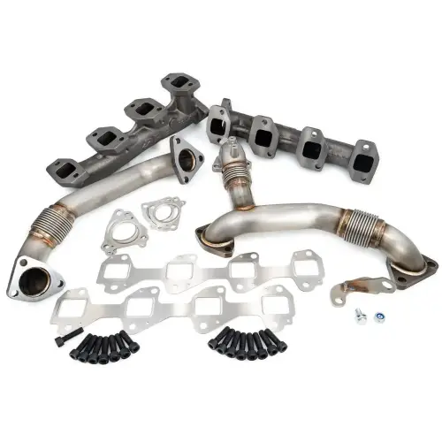 Pacific Performance Engineering - PPE High-Flow Exhaust Manifold and Up-Pipe Kit for Chevy/GMC (2011-16) 6.6L Duramax (Raw)
